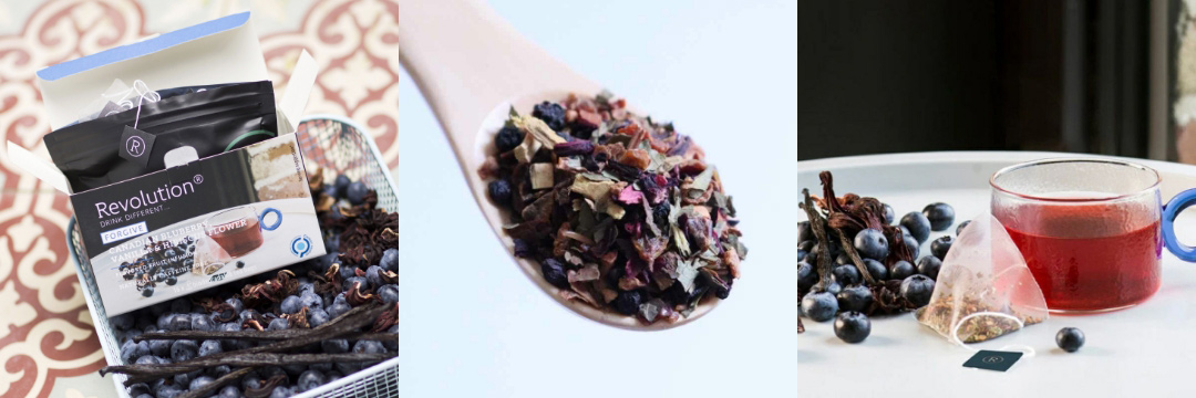 ブルーベリー、バニラ＆ハイビスカス